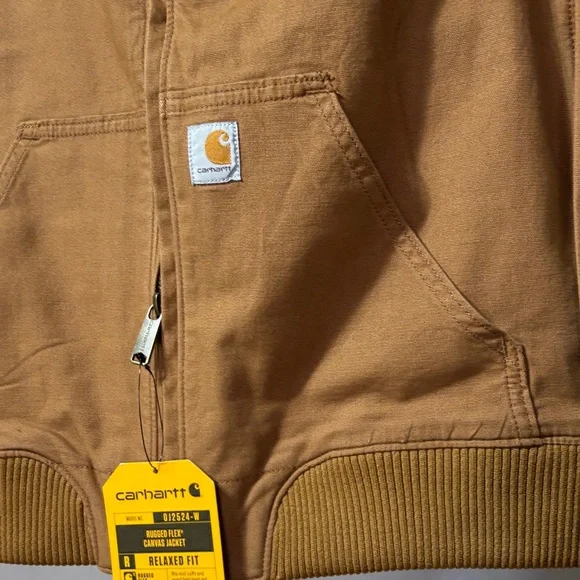 Carhartt Tan Work Jacket with Embroidered Detail - Picture 2 of 4